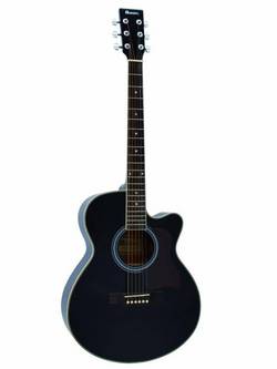 DIMAVERY JK-300 Cutaway-Gitarre, schwarz