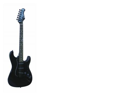 DIMAVERY ST-203 E-Gitarre, gothik-schwarz