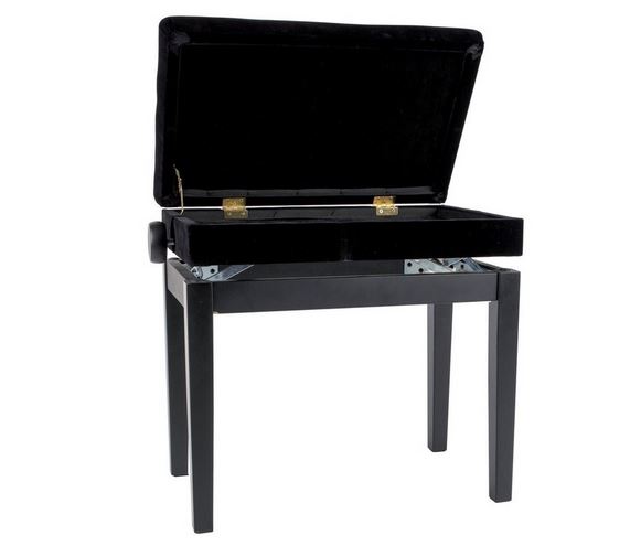 Reimann Pianobank Deluxe mit Notenfach schwarz hochglanz