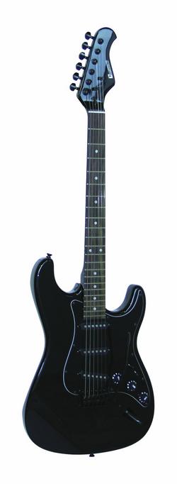 DIMAVERY ST-203 E-Gitarre, gothik-schwarz
