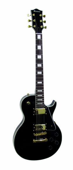 DIMAVERY LP-520 E-Gitarre, schwarz/gold