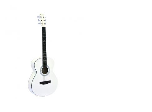DIMAVERY AW-303 Western-Gitarre, weiß