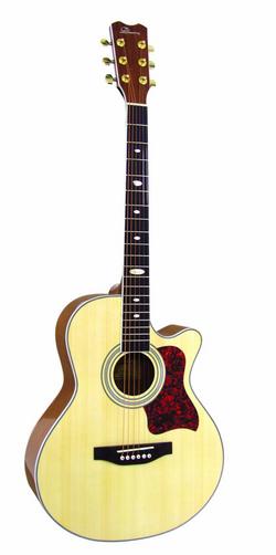 DIMAVERY JH-500 Cutaway-Gitarre, Natur
