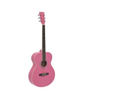 DIMAVERY AW-303 Western-Gitarre, pink