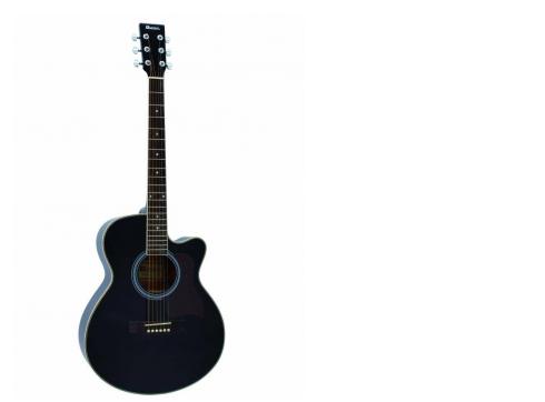 DIMAVERY JK-300 Cutaway-Gitarre, schwarz