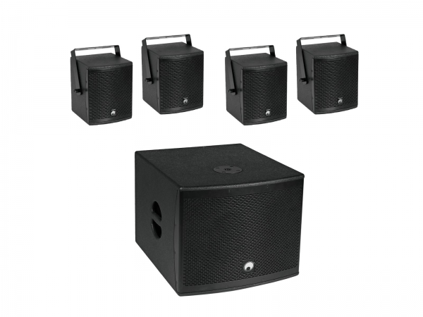 OMNITRONIC Set MOLLY-12A Subwoofer aktiv + 4x MOLLY-6 Top 8 Ohm, schwarz