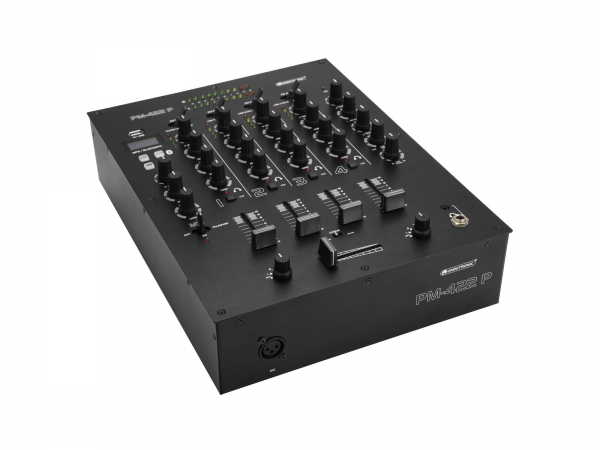 OMNITRONIC PM-422P 4-Kanal-DJ-Mixer mit Bluetooth und USB-Player