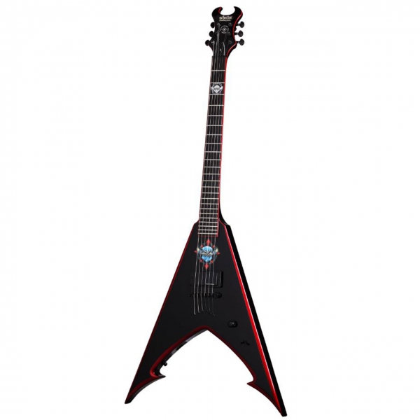 Schecter Signature Mike Derks Balsac Gloss Black/Metallic Red Edges