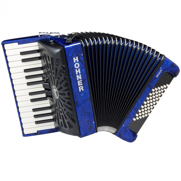 Hohner Bravo II 48 silent key blau