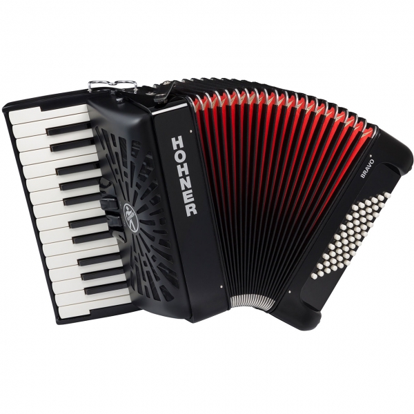 Hohner Bravo II 48 silent key schwarz