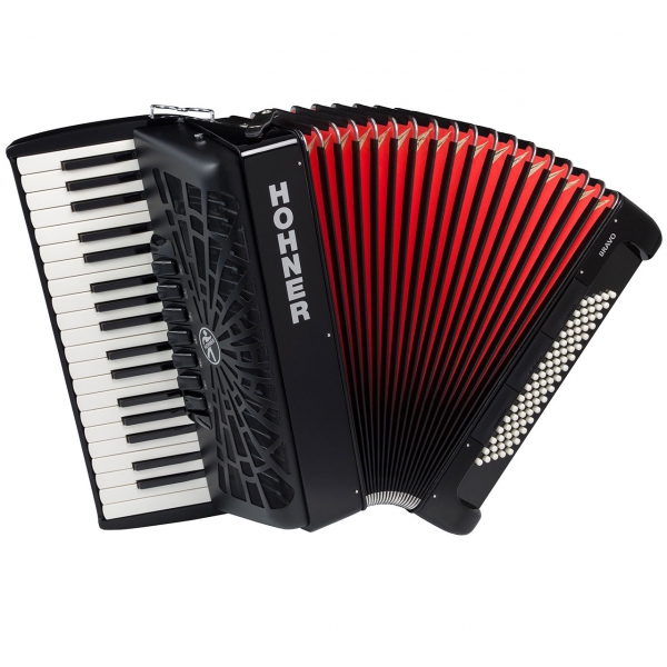 Hohner Bravo III 80 silent key schwarz