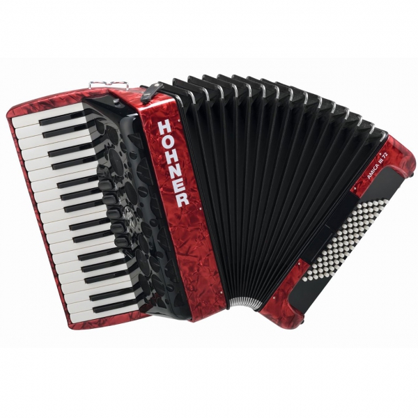 Hohner Amica III 72 Design 2 rot